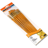 Daler Rowney Simply Gold Taklon Synthetic Hair Brush Set of 10