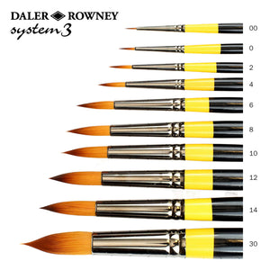 Daler Rowney System 3 Round Single Brushes