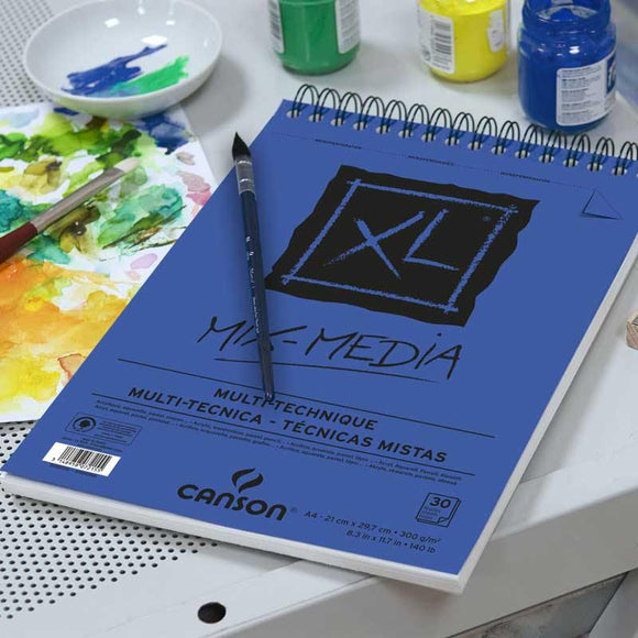 Canson XL Mixed Media Pad A4 300gsm 30 Sheets spiral bound drawing