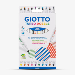 GIOTTO TURBO DOUBLE TIP COLOR MARKER SET OF 10