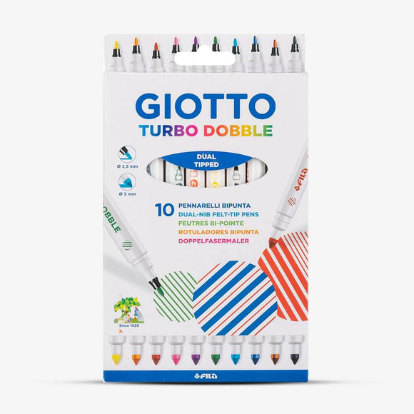 GIOTTO TURBO DOUBLE TIP COLOR MARKER SET OF 10