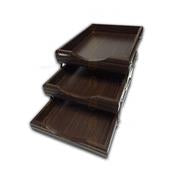 LETTER TRAY WOODEN 3 STORY 7713
