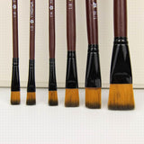 Yinghua flat brush set - 6 pcs