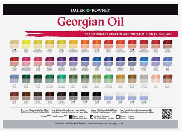 Daler Rowney Georgian Large Oil Color Tubes In 225ml