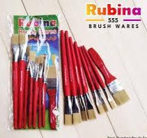 Rubina Synthetic Hair Flat Brush Set of 7 pc