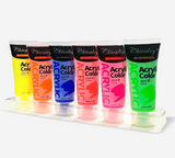 Fluorescent Acrylic Colours 6Pcs