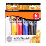 Daler Rowney Simply Acrylic Paint Set 75ml Pack of 6